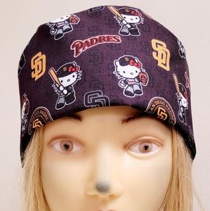 HELLO KITTY SAN DIEGO PADRES MEDICAL NURSING SCRUB CAP